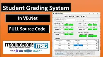 Video thumbnail for Student Grading System VB.Net FULL SOURCE CODE | 2021 | Student Grading System In VB.net With Code