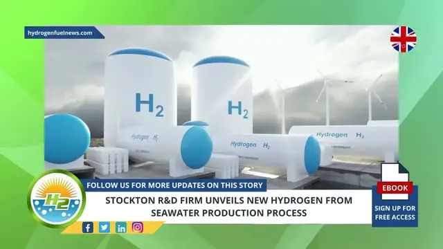 Video thumbnail for [English] Stockton R&D firm unveils new hydrogen from seawater production process