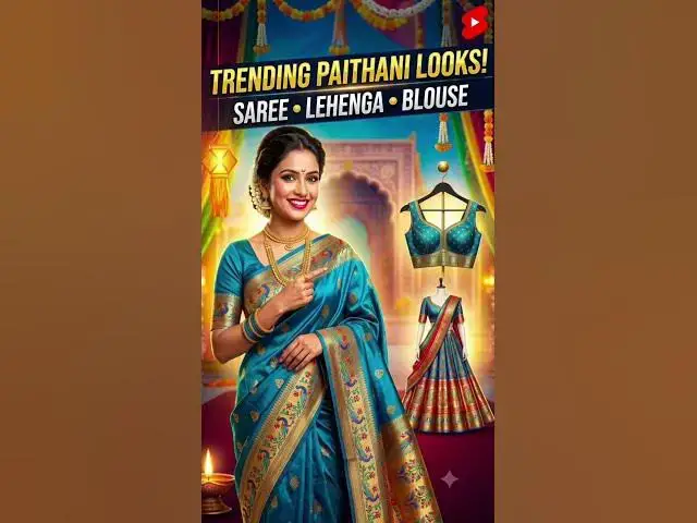 Video thumbnail for Latest Paithani Sarees , Lehenga,Blouse #paithanisaree #paithanilehenga #paithaniblouse