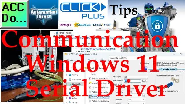 Video thumbnail for Click PLC Communication Windows 11 Serial Driver