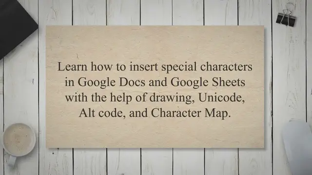 Video thumbnail for How to Insert Special Characters in Google Docs & Google Sheets