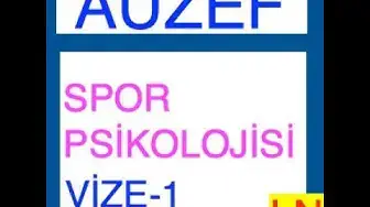 Video thumbnail for Spor Psikolojisi Vize Deneme Sınavı -1