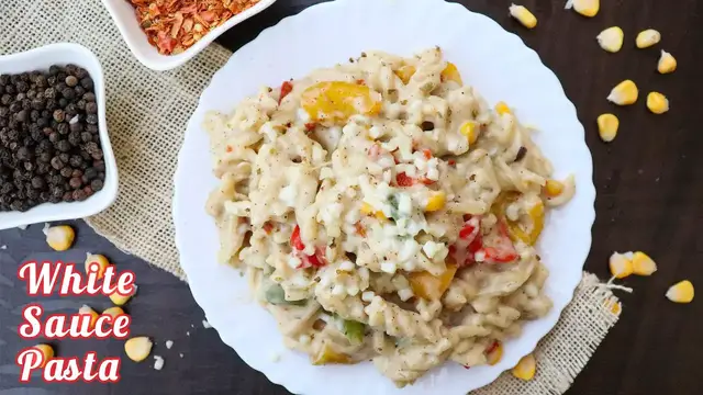 Video thumbnail for वाइट सॉस पास्ता की रेसिपी | White Sauce Pasta Recipe Without Cheese| वाइट सॉस पास्ता बनाने की रेसिपी