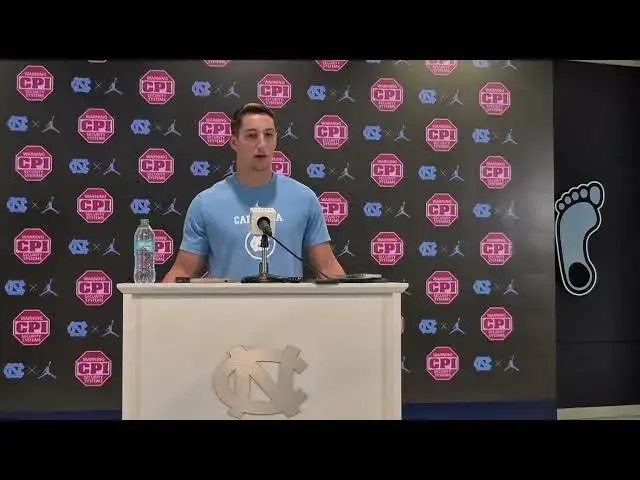 'Video thumbnail for #UNC defensive back Will Hardy press conference'