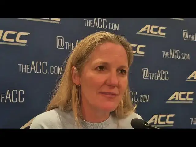 Video thumbnail for #UNC coach Courtney Banghart in breakout room interviews at #ACCTipoff