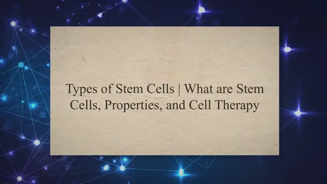 'Video thumbnail for Types of Stem Cells | What are Stem Cells, Properties, and Cell Therapy'
