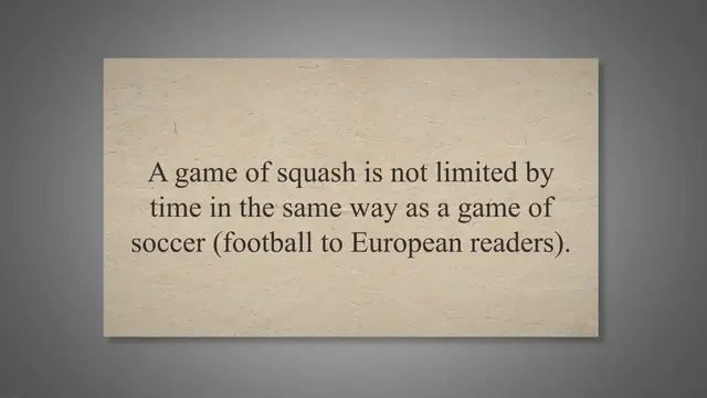 Video thumbnail for How Long Is A Squash Game?
