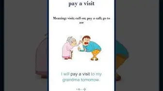Video thumbnail for Pay a visit meaning | pay a visit sentences | Common English Idioms #shorts