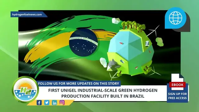 Video thumbnail for First Unigel industrial scale green hydrogen production facility built in Brazil