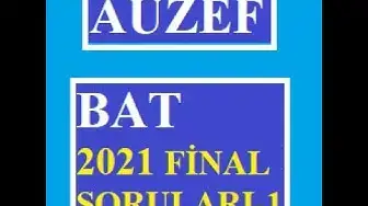 Video thumbnail for Bilimsel Araştırma Teknikleri 2021 Final Soruları  Video-1