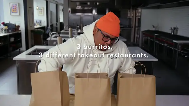 'Video thumbnail for Perfect Carne Asada Burritos Takeout vs Pro Chef Taking on Takeout Bon Appétit(720P HD)'