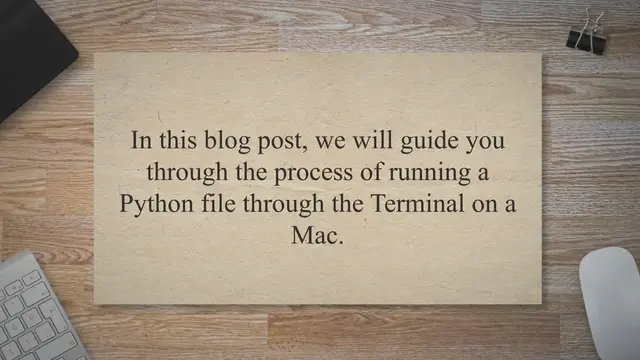 Video thumbnail for How To Run Python File In Terminal Mac