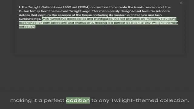 Video thumbnail for 1. The Twilight Cullen House LEGO set (21354) allows fans to recreate the iconic residence of the Cullen family from the beloved Twilight saga. This meticulously designed set features intricate details that capture the essence of the hous