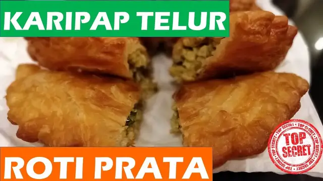 Video thumbnail for Karipap Roti Canai Telur - Roti Berlauk