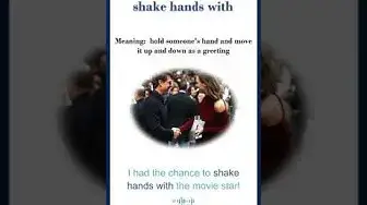 Video thumbnail for Shake hands with meaning | shake hands with sentences | Common English Idioms #shorts