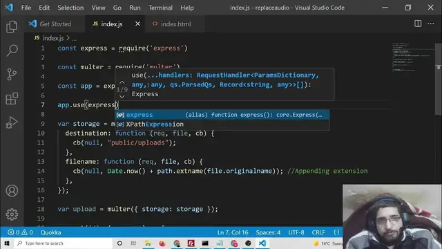 Video thumbnail for Node.js Express FFMPEG Project to Replace Audio Track in Video With Other Audio File in Browser