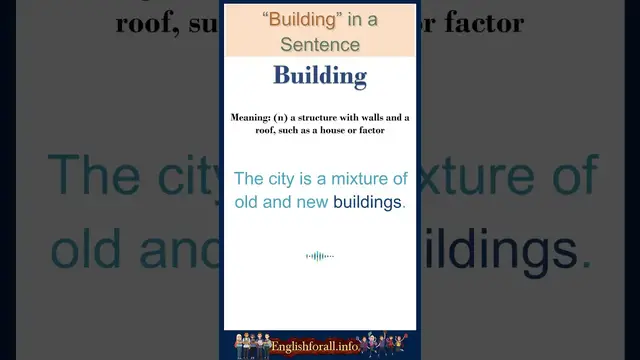 Video thumbnail for Building meaning | Building in a Sentence | Most common words in English #shorts