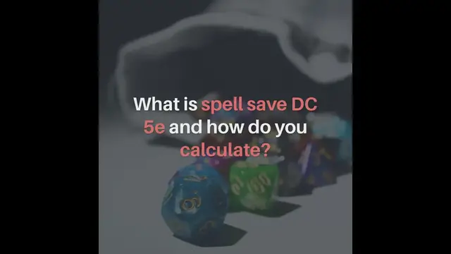 Video thumbnail for What is Spell Save dc?
