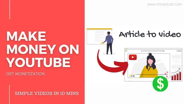 Video thumbnail for How to Make Money on YouTube by Turn Article to Video with Voiceover in 10 Minutes