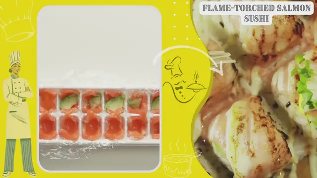 Video thumbnail for Flame-Torched Salmon Sushi