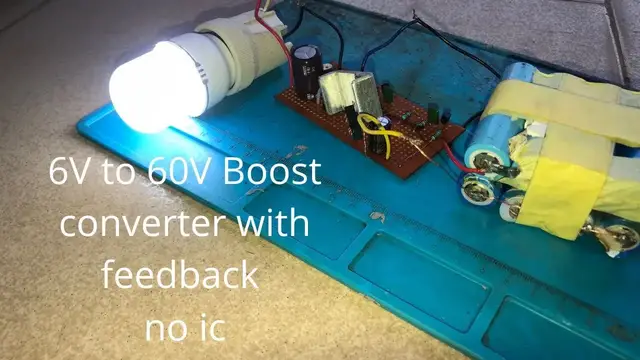 'Video thumbnail for bost 5V to 60v(NO IC) 60v converter boost converter design'