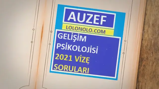 Video thumbnail for Gelişim Psikolojisi 2021 Vize Soruları