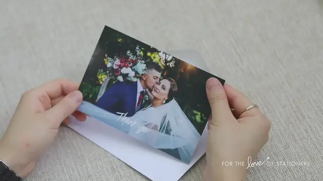 'Video thumbnail for Wedding Thank You Cards with Photos Wording Example'