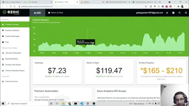 Video thumbnail for Ezoic Ads July Income Proof + Ad Rates Decline in July Explained + Live Analytics Traffic Proof 2021