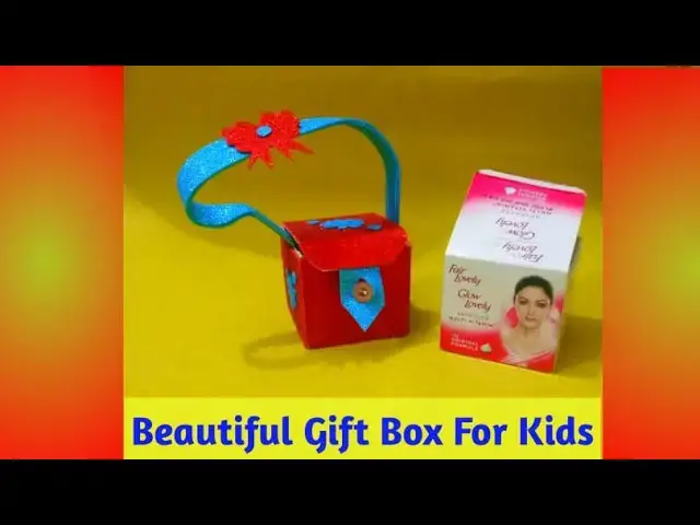 Video thumbnail for DIY :  How To Reuse Empty Box To Make Cute Gllitery Box Purse / How To Reuse  Card Box As Gift Box