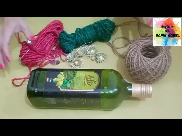 Video thumbnail for DIY simple and easy  jute robe bottle Art