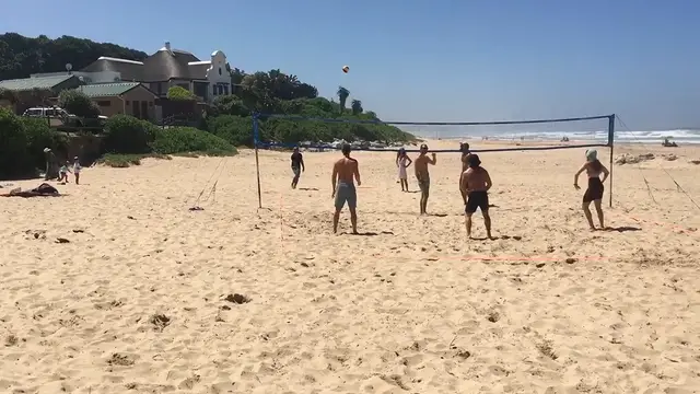 Video thumbnail for Volleyball on a sandy beach