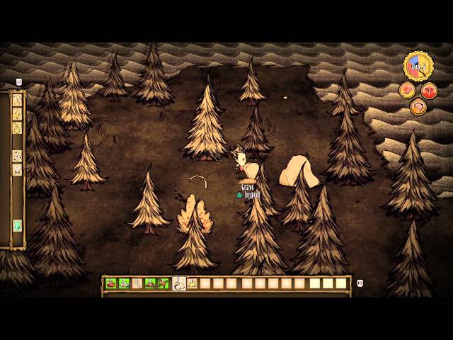 Video thumbnail for Don't Starve: Console Edition - Avoid Swarm of Bees, Build Axe & Pickaxe, Chop Trees, Rope, Trap