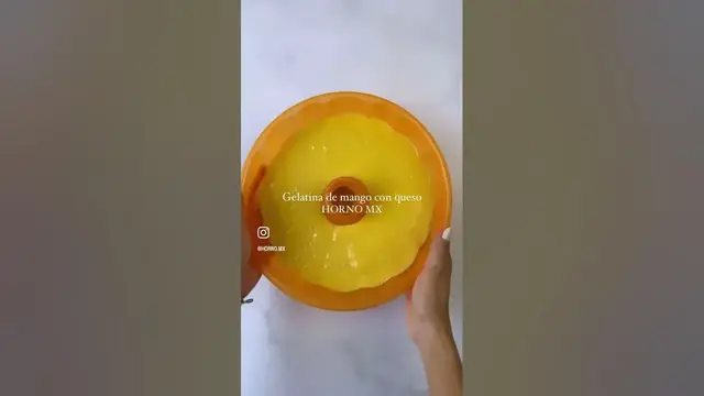 'Video thumbnail for Receta de gelatina de mango con queso Horno MX #shorts #mango #queso #postre #gelatina'
