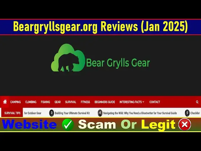 Video thumbnail for Beargryllsgear.org Reviews Consumer Reports: Check Beargryllsgear Is Scam Or Legit? | Product Review
