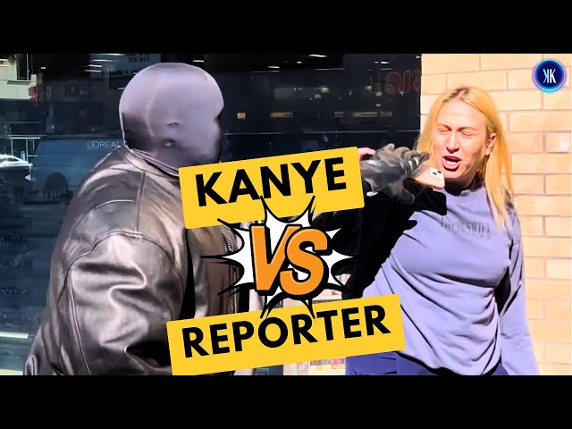 Video thumbnail for Masked Kanye West Fights  Reporter Over Wife Bianca Censori