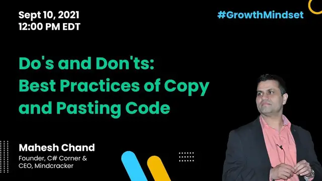 Video thumbnail for Do you copy and paste code? | Growth Mindset Weekly Live Show