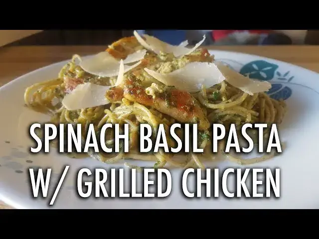 Video thumbnail for Spinach Basil Pesto Pasta with Grilled Chicken | Simple Dinner Recipe | Cooking with Anadi