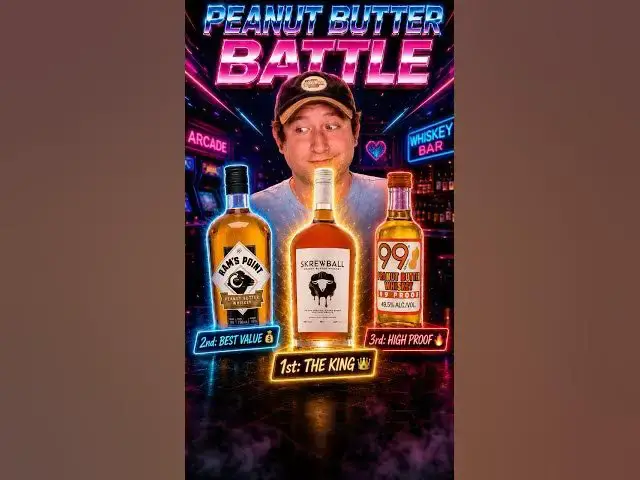 Video thumbnail for Which Peanut Butter Whiskey ACTUALLY Tastes Good? 🥃 #whiskeytasting #shorts