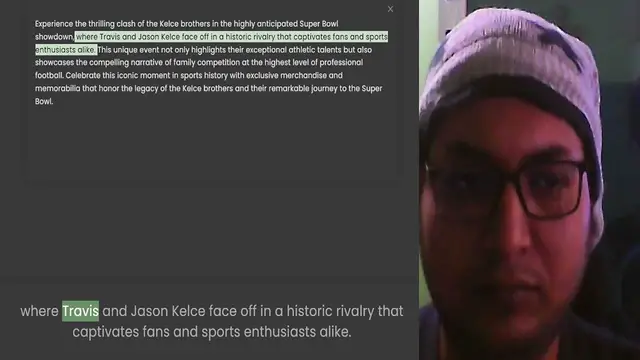 'Video thumbnail for Experience the thrilling clash of the Kelce brothers in the highly anticipated Super Bowl showdown, where Travis and Jason Kelce face off in a historic rivalry that captivates fans and sports enthusiasts alike. This unique event not only'