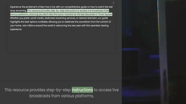 Video thumbnail for Experience the excitement of New Year's Eve with our comprehensive guide on how to watch the ball drop streaming. This resource provides step-by-step instructions to access live broadcasts from various platforms, ensuring you don't miss t