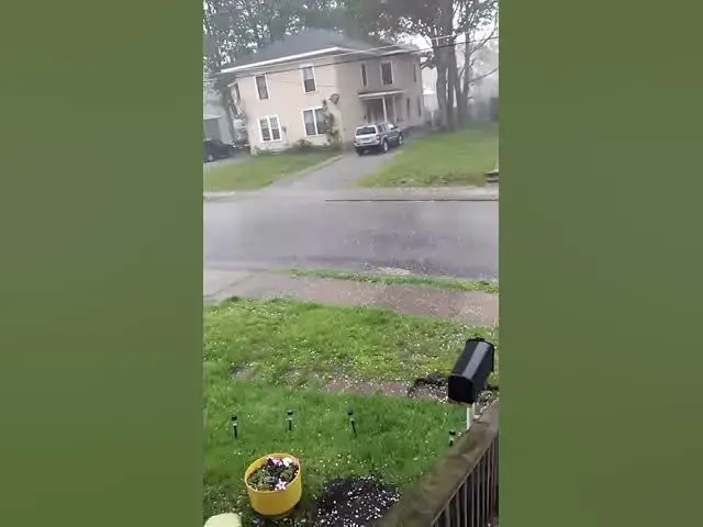 'Video thumbnail for Small hailstorm in Fulton, N.Y.'