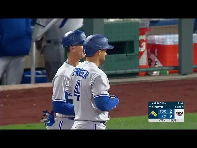 'Video thumbnail for George Springer CRANKS a RBI Single, Scoring Cavan Biggio! | Toronto Blue Jays | 4/3/2023'