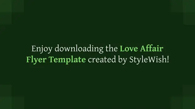 Video thumbnail for Love Affair Flyer Template:
