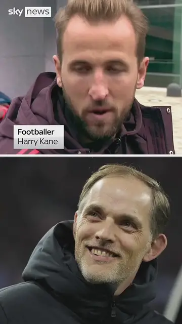 Video thumbnail for I know Thomas well from last year. Fantastic coach, fantastic person. Harry Kane reveals what he thinks of Thomas Tuchel before the coach was announced as the next England manager.