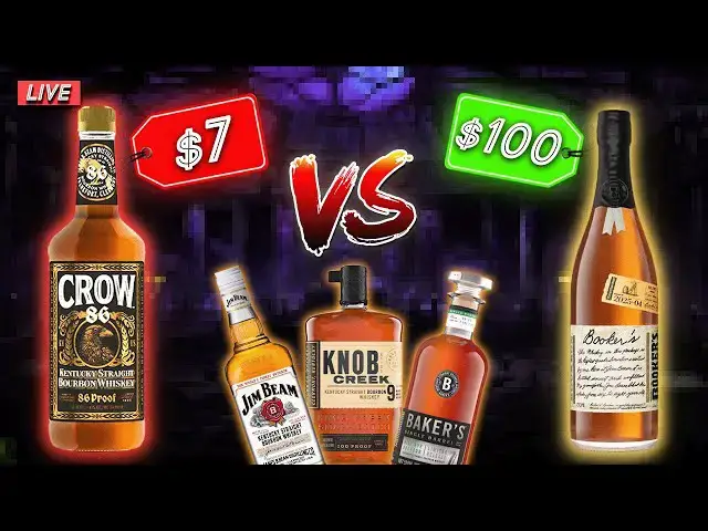 Video thumbnail for Cheap vs Expensive Jim Beam Bourbon LIVE | Crow 86 to Booker’s