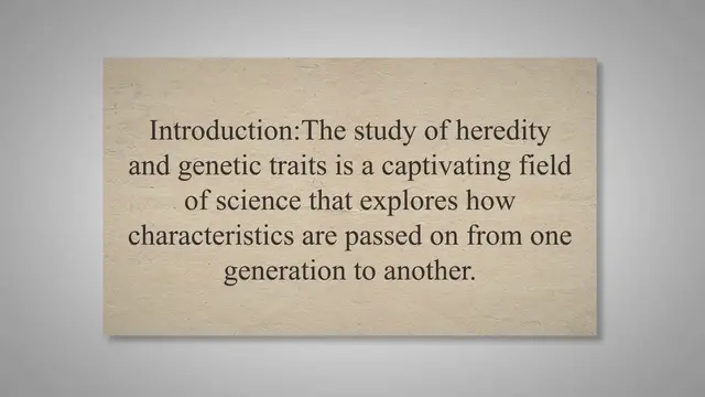 Video thumbnail for The study of heredity and genetic traits