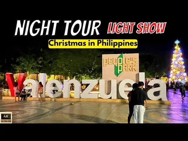 'Video thumbnail for VALENZUELA CITY PEOPLE'S PARK | NIGHT WALKING TOUR IN 4K | CHRISTMAS MOOD | PHILIPPINES  🎄🎄'