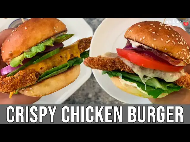 Video thumbnail for Crispy Chicken Burger Recipe | Air Fryer, Fried & Baked | How to Make Crispy Chicken Burger at Home