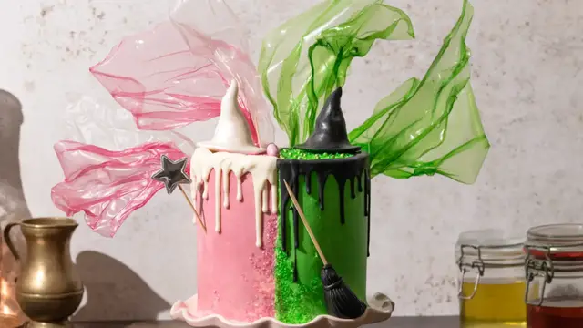 Video thumbnail for A Very Wicked, Very Popular Pink And Green Layer Cake Recipe