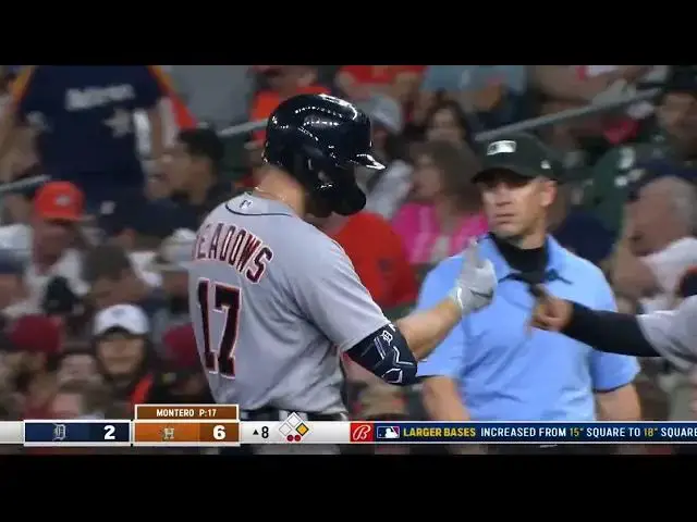 'Video thumbnail for Austin Meadows KNOCKS a RBI Single, Scoring Riley Greene! | Detroit Tigers | 4/5/2023'